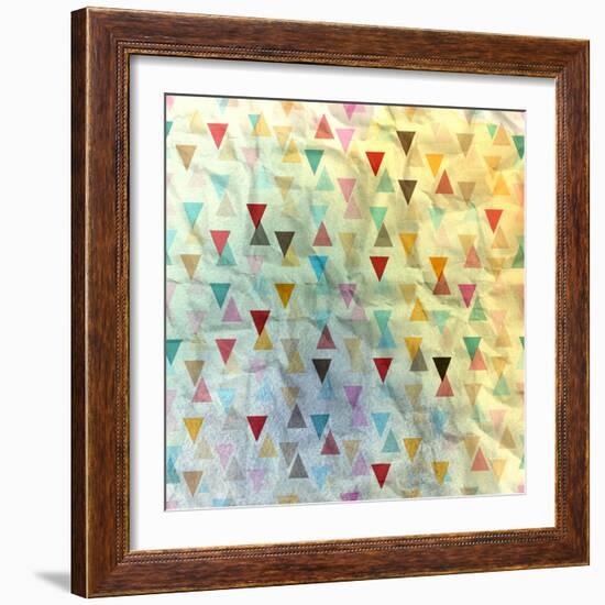 Abstract Geometric Pattern-Tanor-Framed Art Print