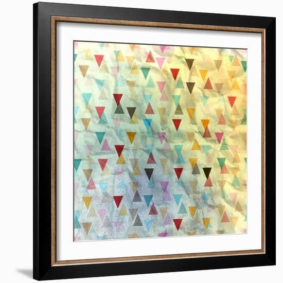 Abstract Geometric Pattern-Tanor-Framed Art Print