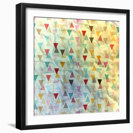 Abstract Geometric Pattern-Tanor-Framed Art Print