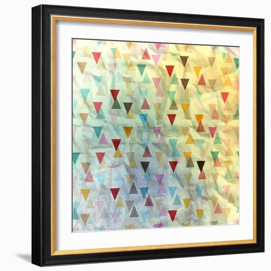 Abstract Geometric Pattern-Tanor-Framed Art Print