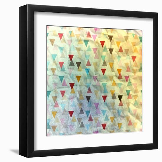 Abstract Geometric Pattern-Tanor-Framed Art Print