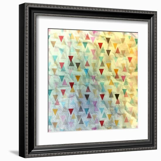 Abstract Geometric Pattern-Tanor-Framed Art Print