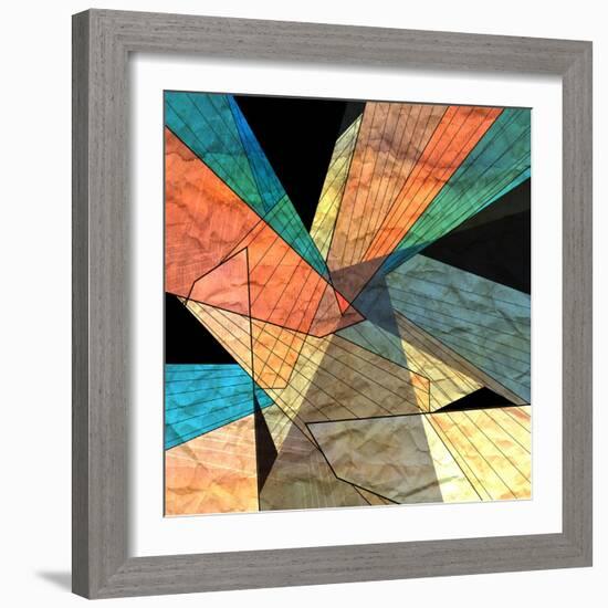 Abstract Geometric Pattern-Tanor-Framed Art Print