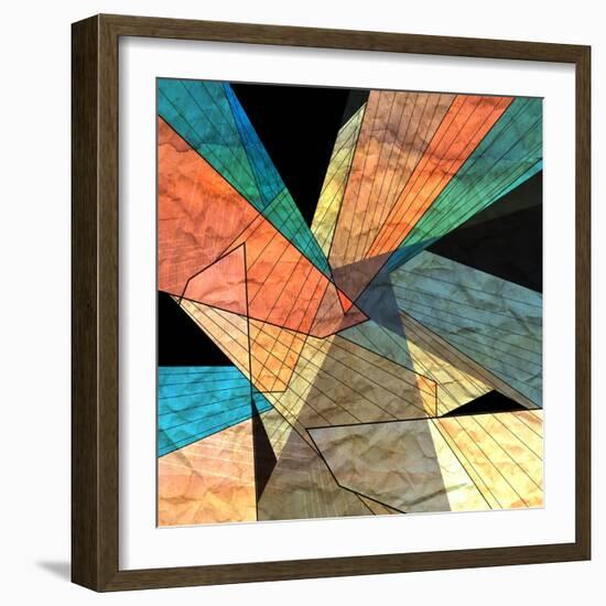 Abstract Geometric Pattern-Tanor-Framed Art Print