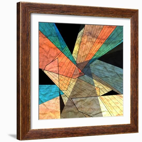 Abstract Geometric Pattern-Tanor-Framed Art Print