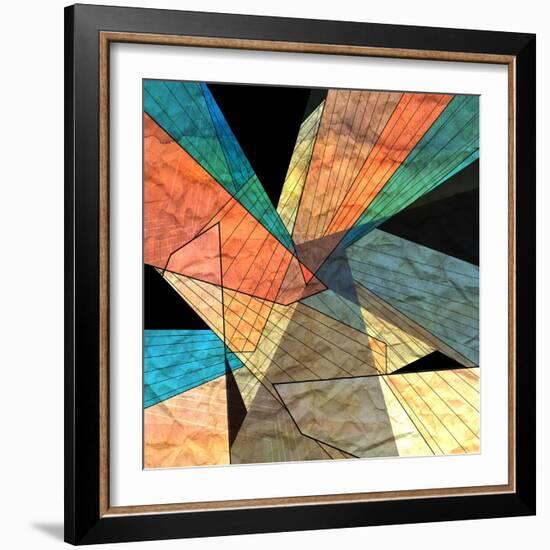 Abstract Geometric Pattern-Tanor-Framed Art Print