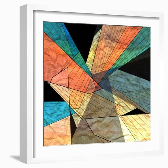 Abstract Geometric Pattern-Tanor-Framed Art Print