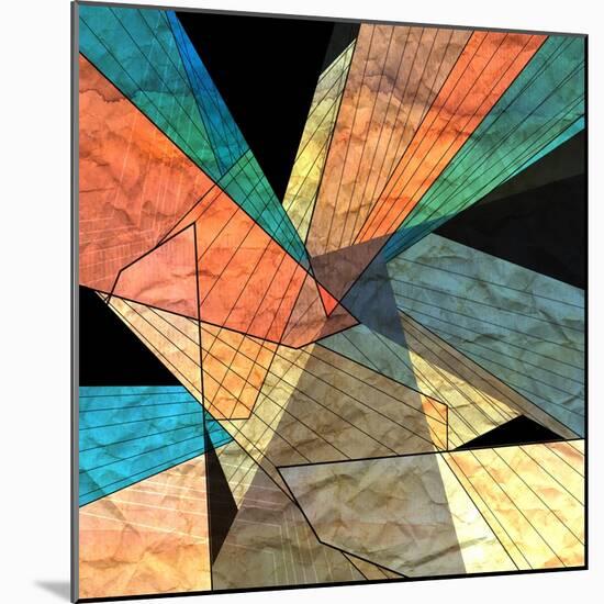 Abstract Geometric Pattern-Tanor-Mounted Art Print