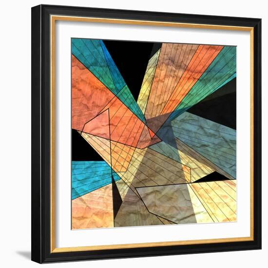 Abstract Geometric Pattern-Tanor-Framed Art Print