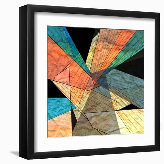 Abstract Geometric Pattern-Tanor-Framed Art Print