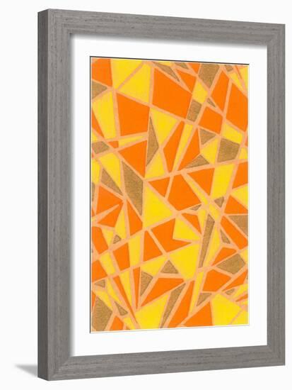 Abstract Geometric Pattern-Found Image Press-Framed Giclee Print