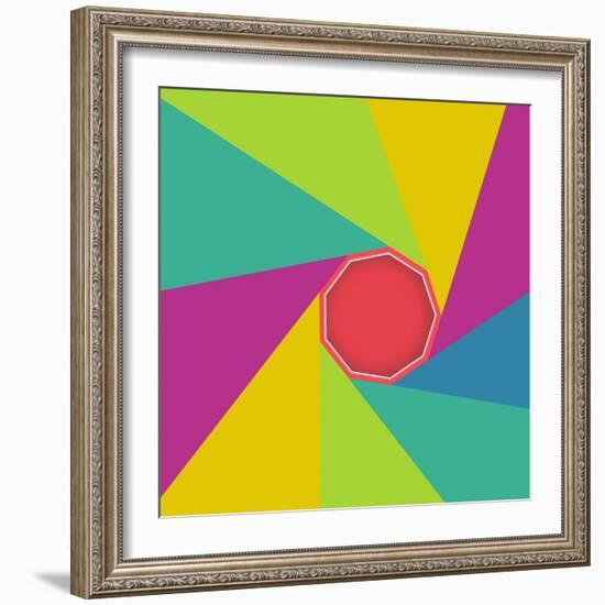 Abstract Geometric Shape Background Trendy Style-EverstRuslan-Framed Art Print