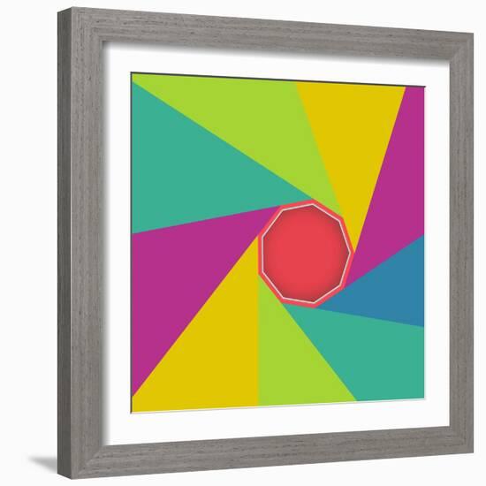 Abstract Geometric Shape Background Trendy Style-EverstRuslan-Framed Art Print