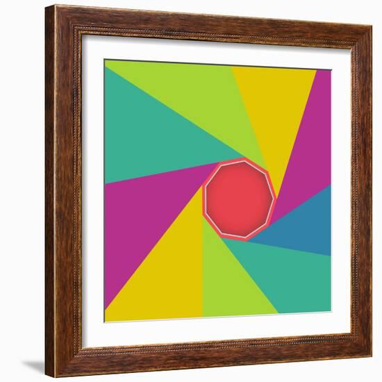 Abstract Geometric Shape Background Trendy Style-EverstRuslan-Framed Art Print