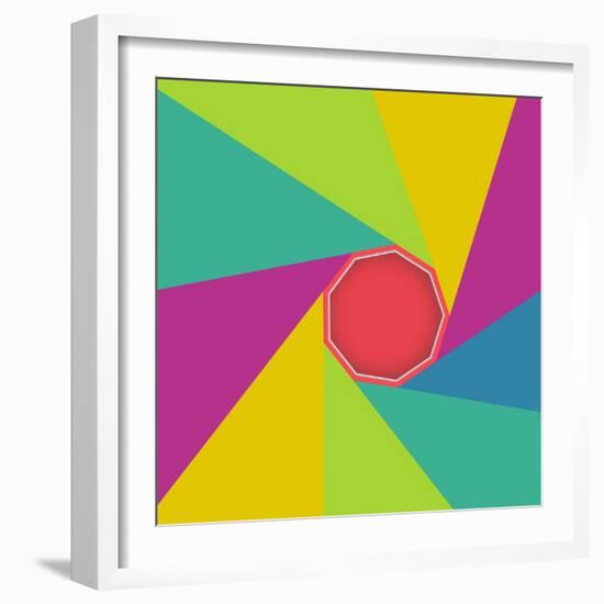 Abstract Geometric Shape Background Trendy Style-EverstRuslan-Framed Art Print