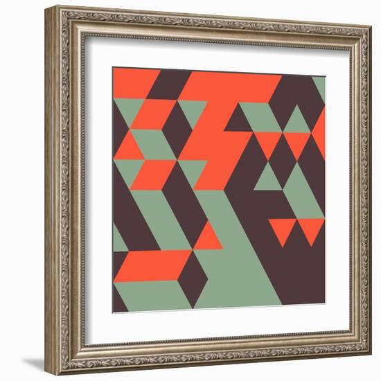 Abstract Geometrical 3D Background. Can Be Used for Wallpaper, Web Page Background, Web Banners.-Login-Framed Art Print