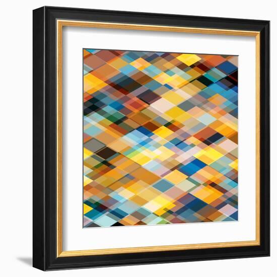 Abstract Geometrical Background-epic44-Framed Art Print