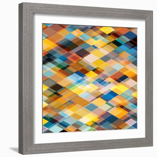 Abstract Geometrical Background-epic44-Framed Art Print