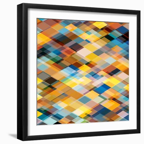 Abstract Geometrical Background-epic44-Framed Art Print