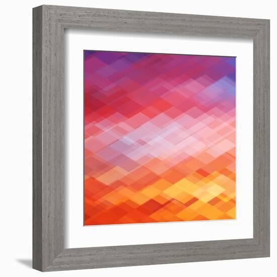 Abstract Geometrical Background-epic44-Framed Art Print