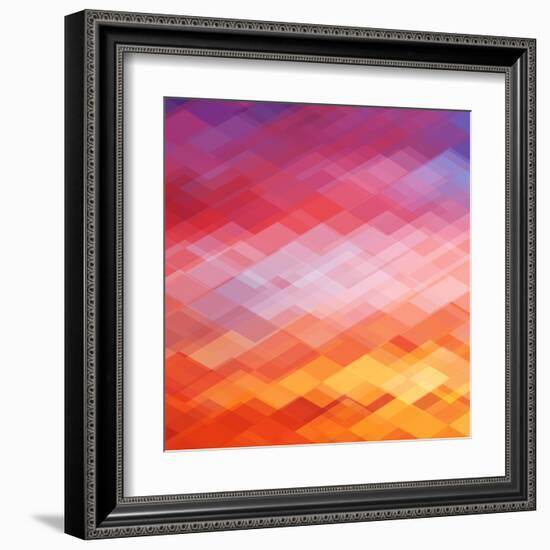 Abstract Geometrical Background-epic44-Framed Art Print