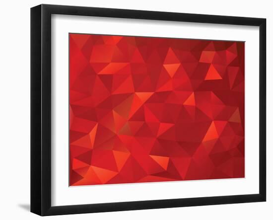 Abstract Geometrical Triangles Background-ColorValley-Framed Art Print