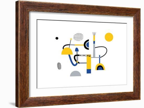 Abstract geometry composition, 2017-Yuliya Drobova-Framed Giclee Print