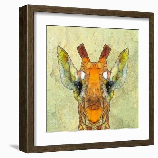 Abstract Giraffe Calf-Ancello-Framed Art Print