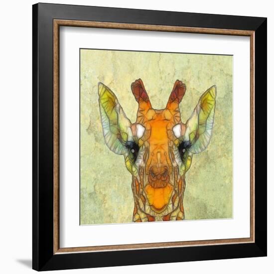 Abstract Giraffe Calf-Ancello-Framed Art Print