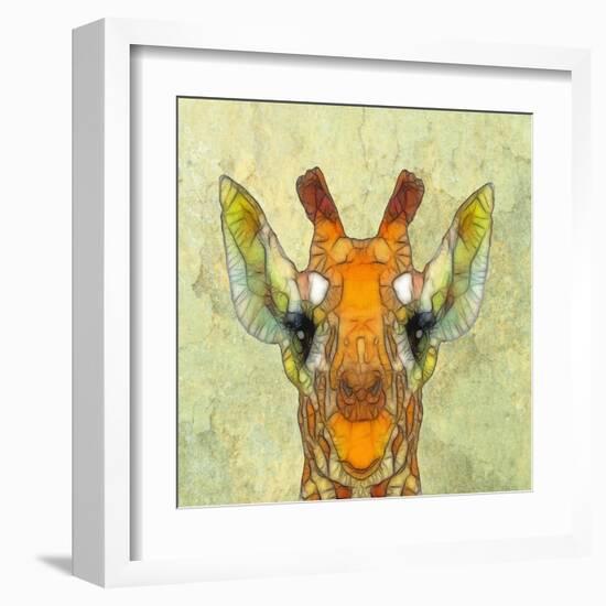 Abstract Giraffe Calf-Ancello-Framed Art Print