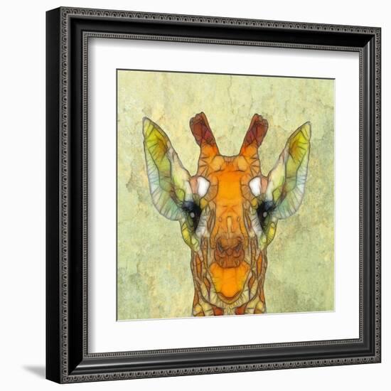 Abstract Giraffe Calf-Ancello-Framed Art Print