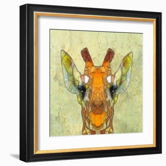 Abstract Giraffe Calf-Ancello-Framed Art Print