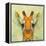 Abstract Giraffe Calf-Ancello-Framed Stretched Canvas