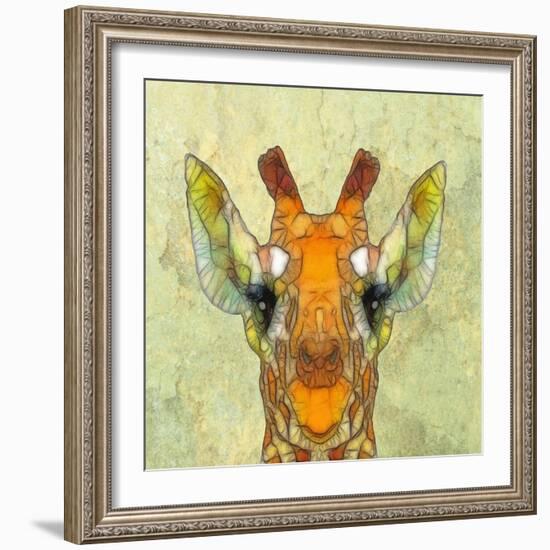 Abstract Giraffe Calf-Ancello-Framed Art Print