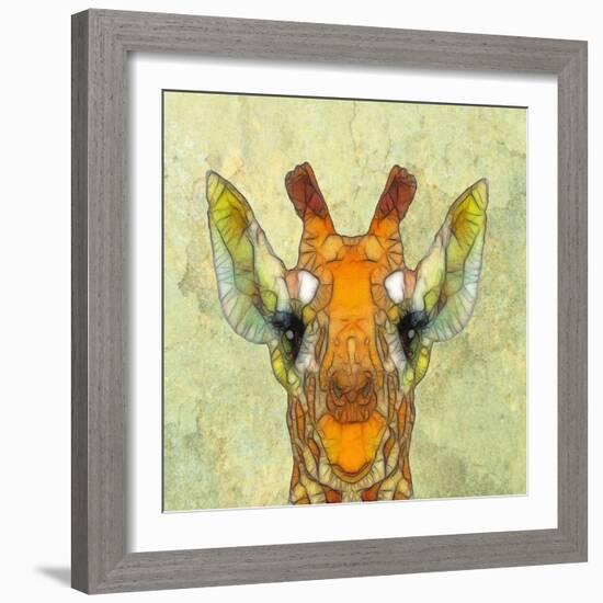 Abstract Giraffe Calf-Ancello-Framed Art Print