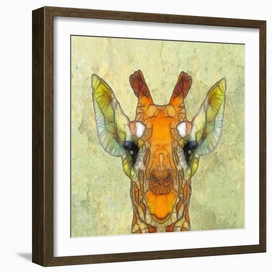 Abstract Giraffe Calf-Ancello-Framed Art Print