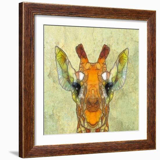 Abstract Giraffe Calf-Ancello-Framed Art Print