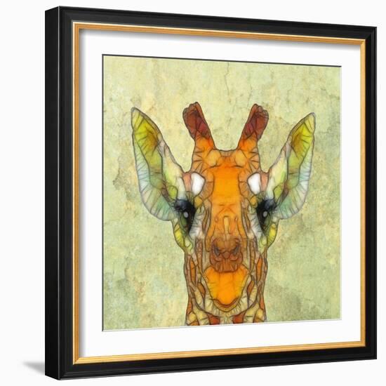 Abstract Giraffe Calf-Ancello-Framed Art Print