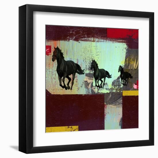 Abstract Go West-Ricki Mountain-Framed Art Print