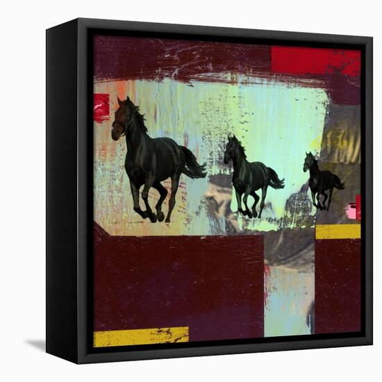 Abstract Go West-Ricki Mountain-Framed Stretched Canvas