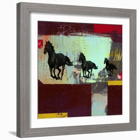 Abstract Go West-Ricki Mountain-Framed Art Print