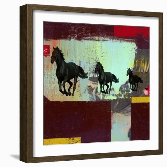 Abstract Go West-Ricki Mountain-Framed Art Print