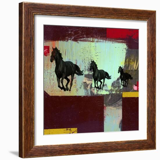 Abstract Go West-Ricki Mountain-Framed Art Print