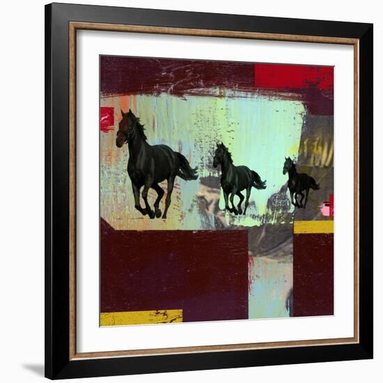 Abstract Go West-Ricki Mountain-Framed Art Print