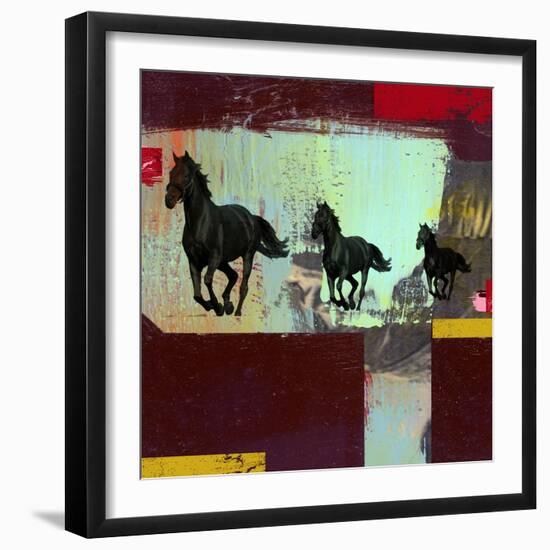 Abstract Go West-Ricki Mountain-Framed Art Print