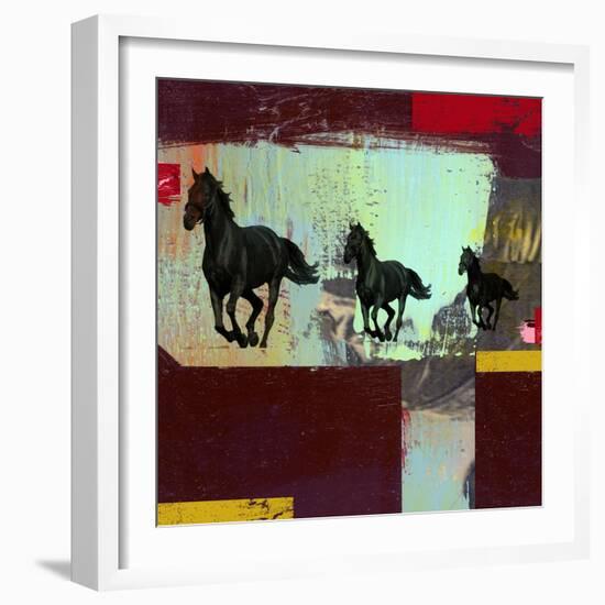 Abstract Go West-Ricki Mountain-Framed Art Print