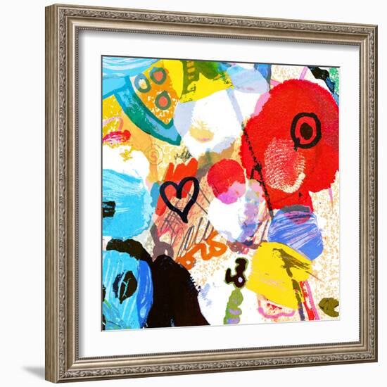 Abstract Graffiti Collage, Digital Painting-Andriy Zholudyev-Framed Art Print