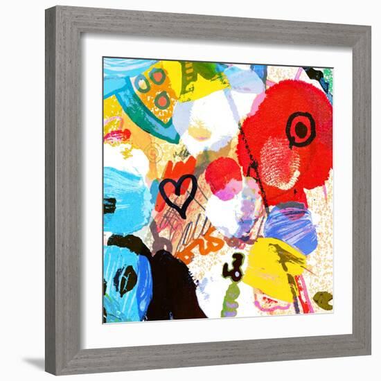 Abstract Graffiti Collage, Digital Painting-Andriy Zholudyev-Framed Art Print