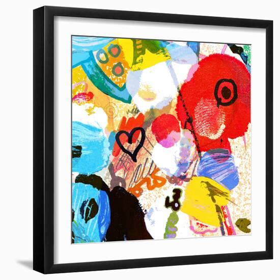 Abstract Graffiti Collage, Digital Painting-Andriy Zholudyev-Framed Art Print