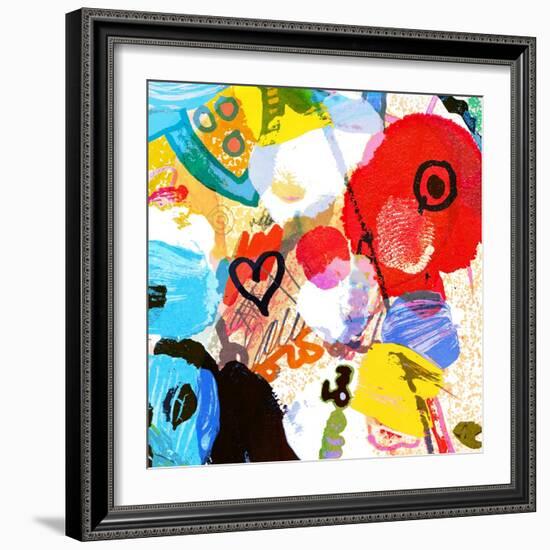 Abstract Graffiti Collage, Digital Painting-Andriy Zholudyev-Framed Art Print